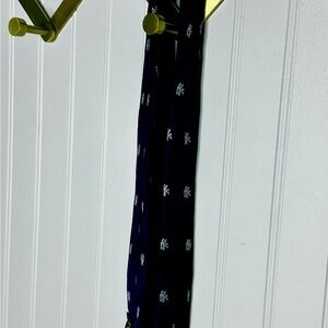 Navy Blue Patterned Tie